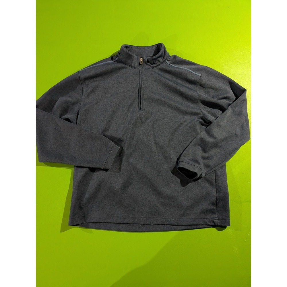 Pebble Beach Performance Mens Navy Golf Long Sleeve Pullover Size L 1/2 Zip Top